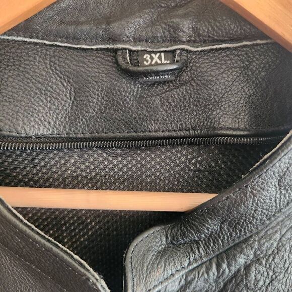 Vance Leather Jacket Mens 3XL Biker Skulls Reflective Full Zip Motorcycle - Picture 9 of 9